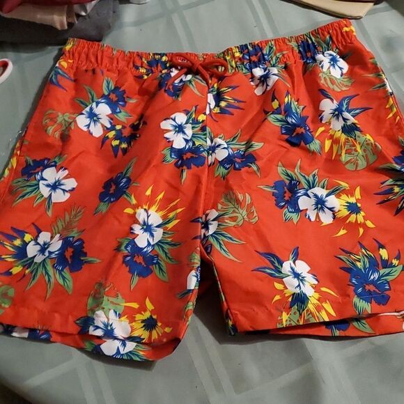 Free Planet Swim Board Shorts  Men's XL orange - Picture 1 of 7